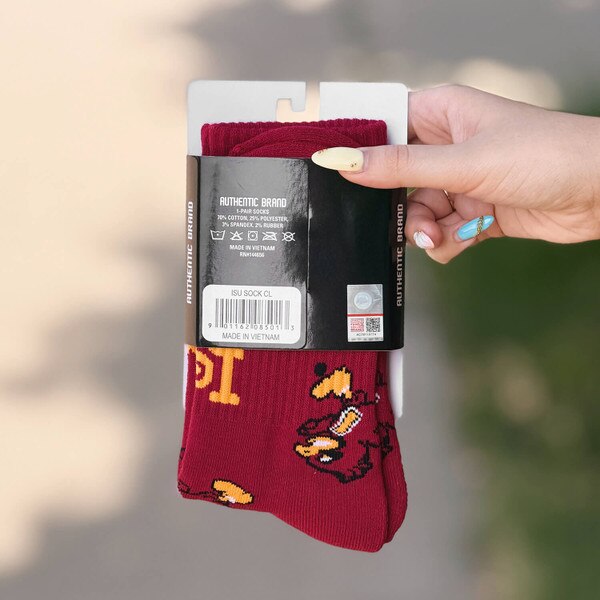 Authentic Brand ISU Cardinal Knit Socks